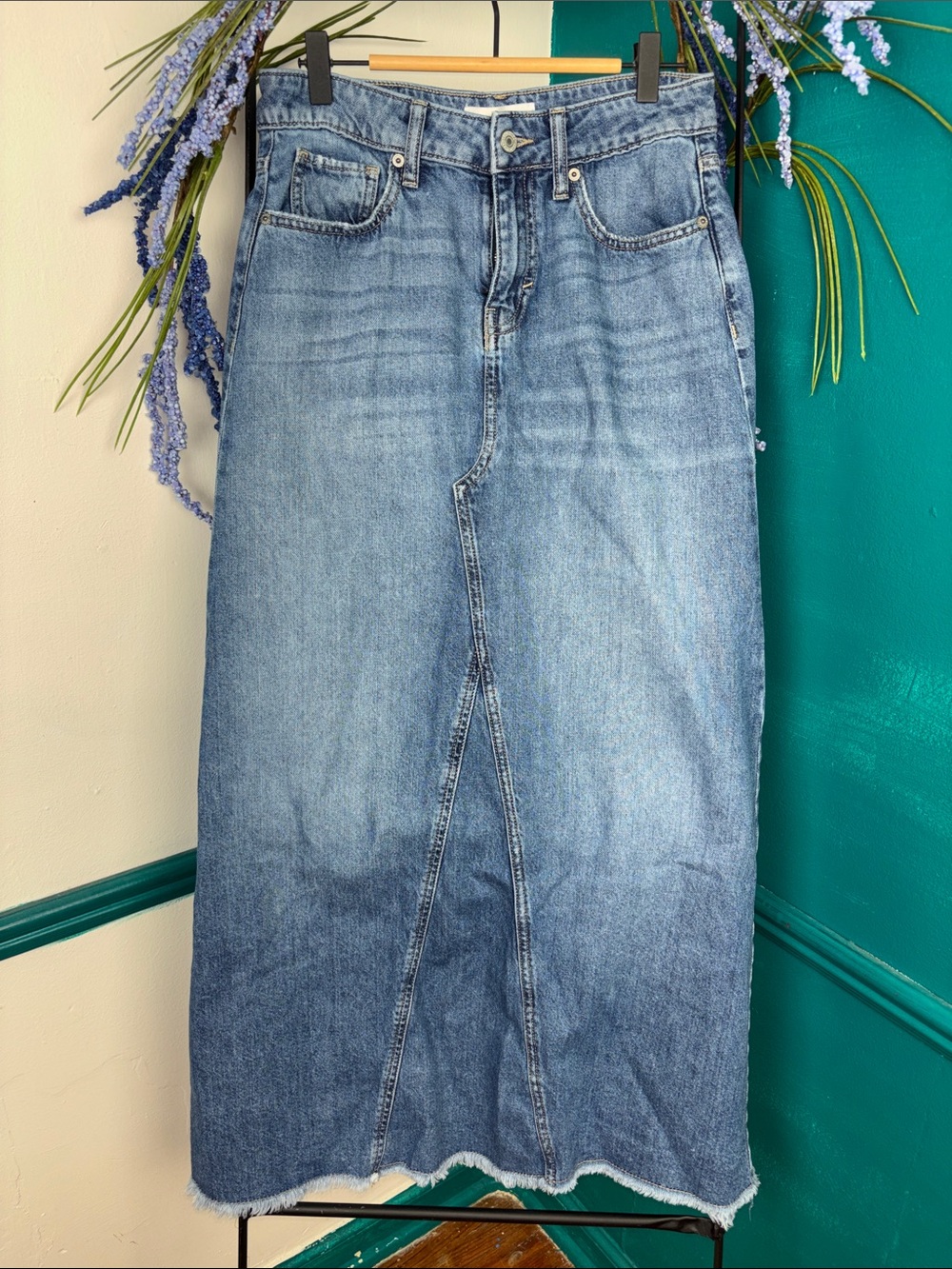 Lucky Brand Light Blue maxi Denim Skirt